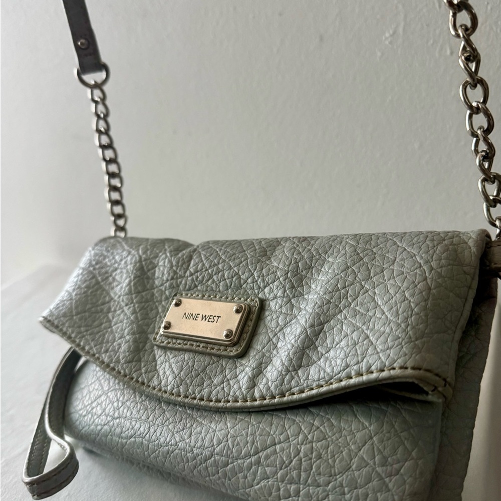 Nine West Light Grayish Blue Crossbody Bag